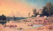 Paul Kane Encampment, Winnipeg River oil painting reproduction